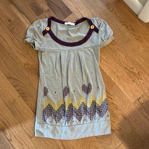 Cap sleeve - gray, purple, yellow colors